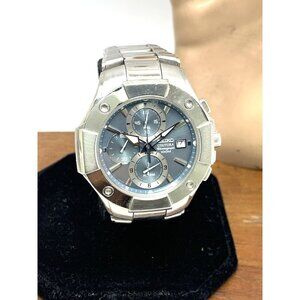 Seiko Men's Watch 7T62-0JJ0 Quartz Chronograph Gray Silver Stainless Steel 42mm